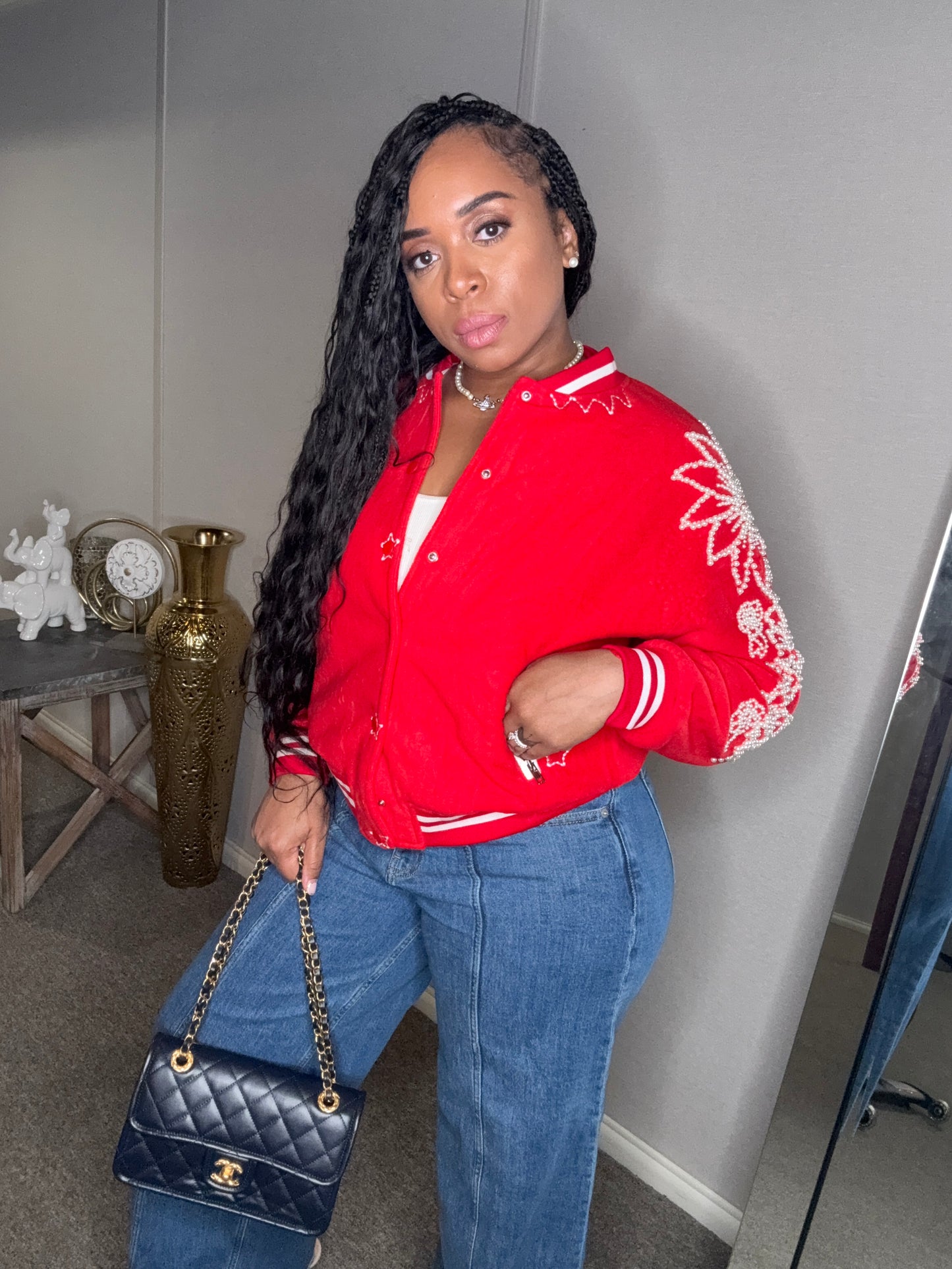 Chic Rouge Varsity Jacket