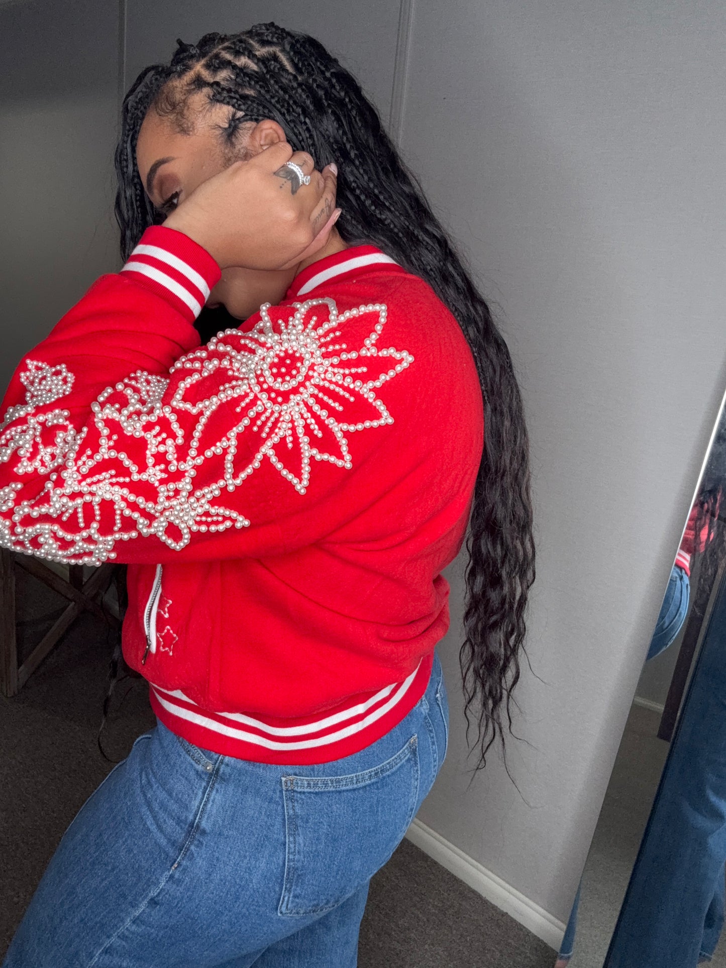 Chic Rouge Varsity Jacket