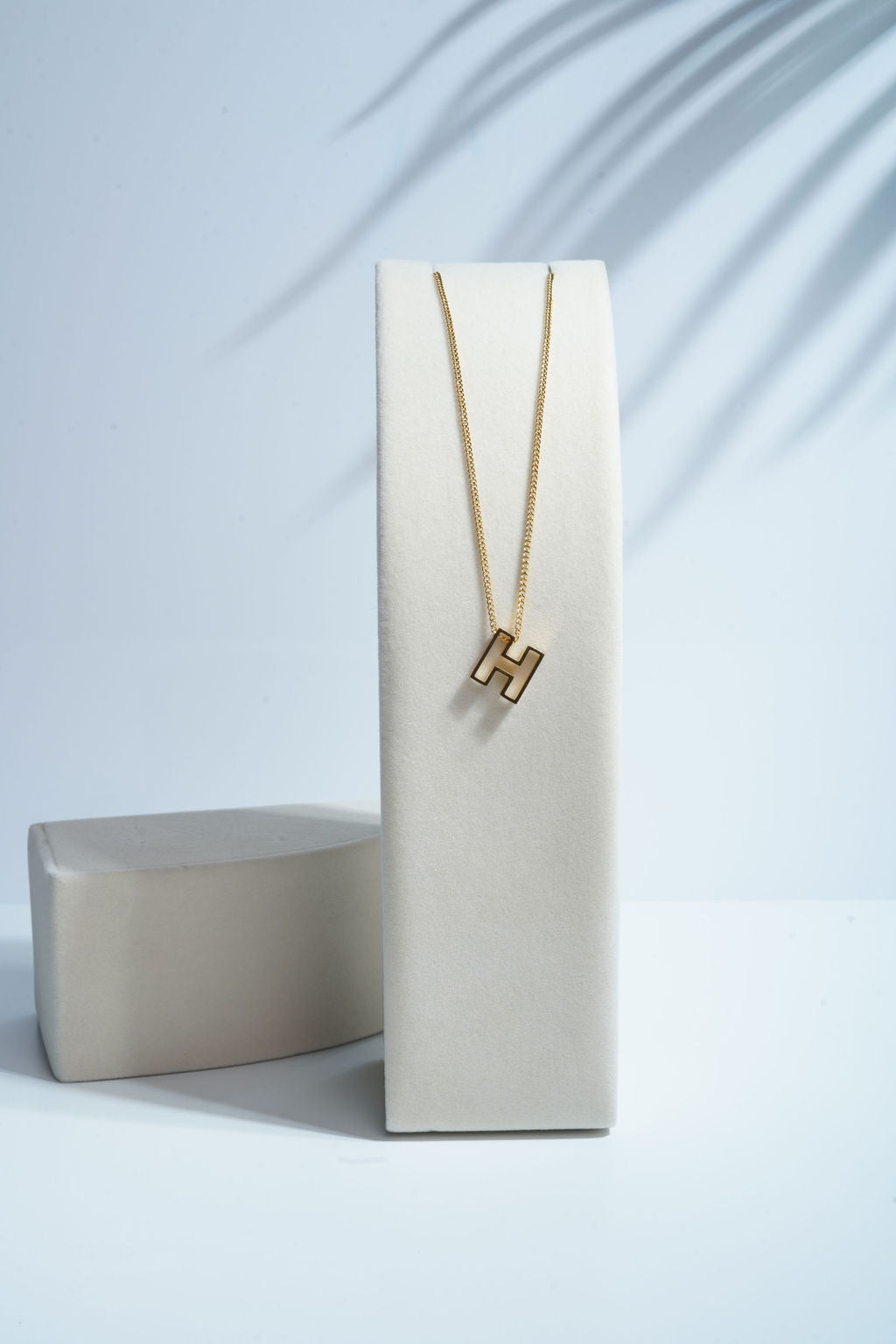 Hollow Initial Necklace