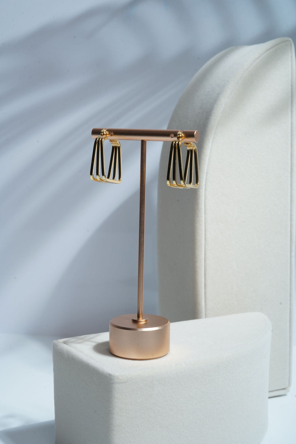 Double Strand Square Hoop Earrings