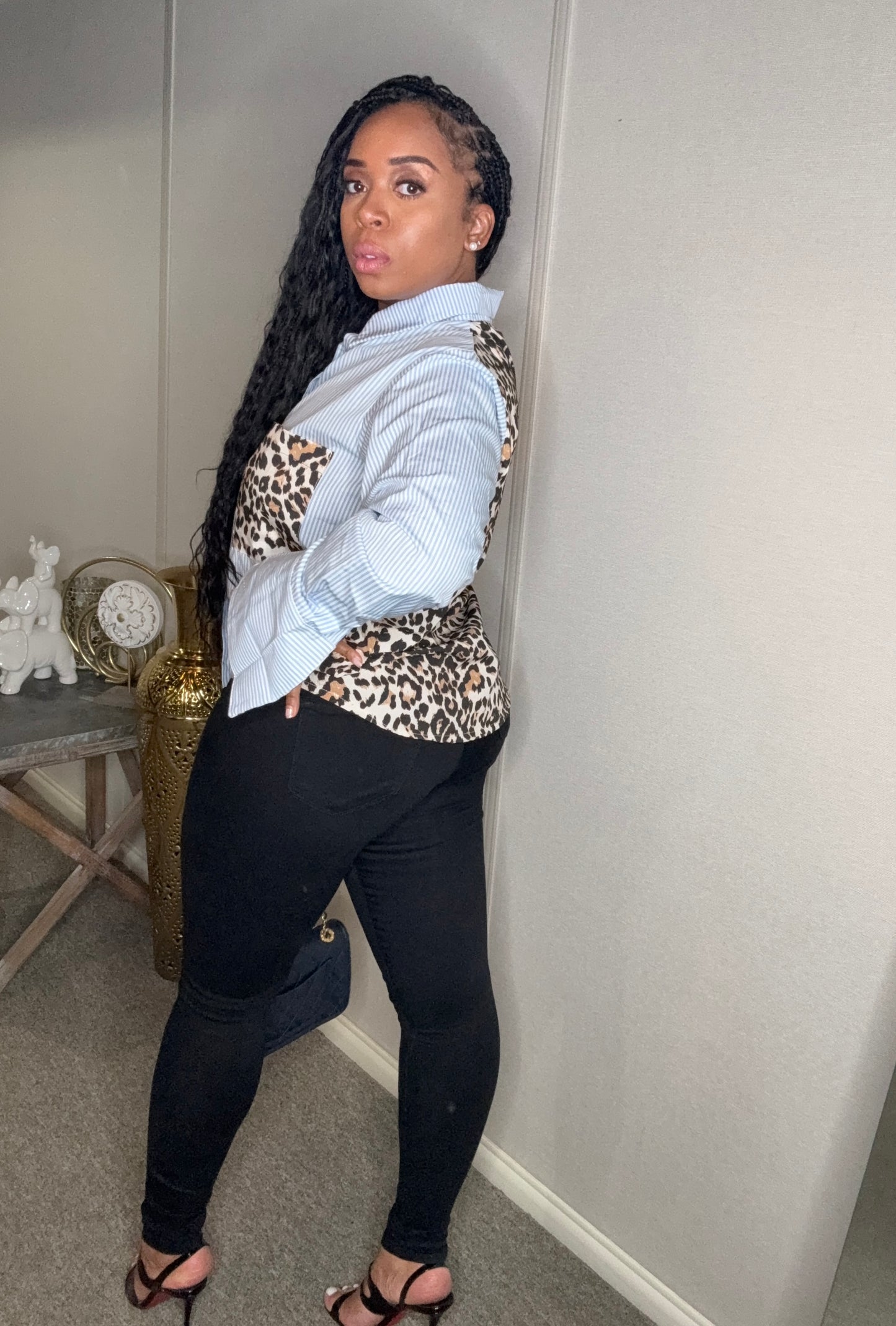 Lady in Leopard Blouse