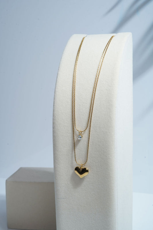 Diamond & Heart Necklace